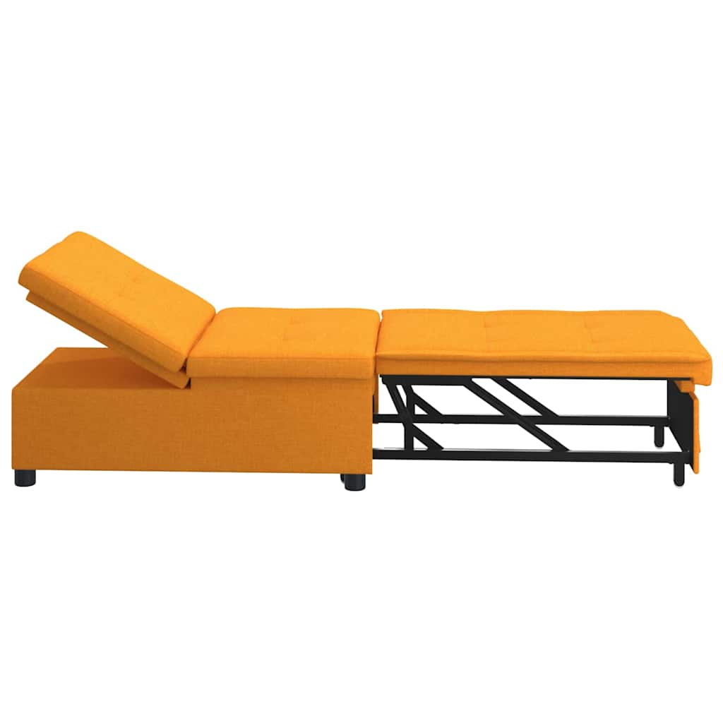Canapé-lit escamotable Jaune foncé 194 x 50 x 82 cm tissu