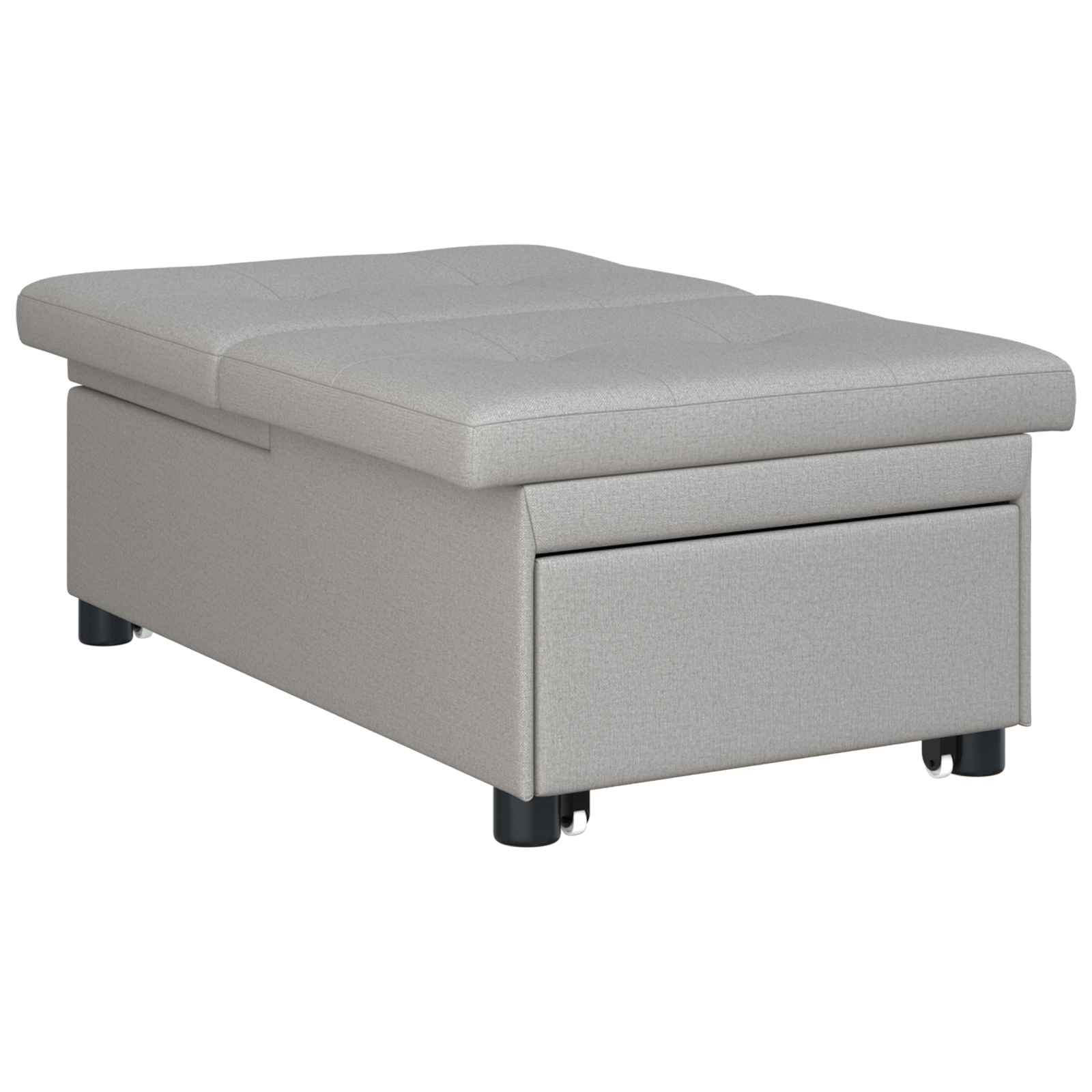 Canapé-lit escamotable Gris 194 x 50 x 82 cm tissu