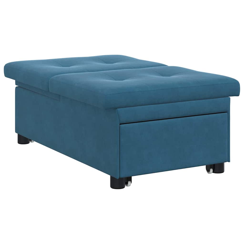 Canapé-Lit Bleu 194 x 67 x 82 cm Velours - XIOS