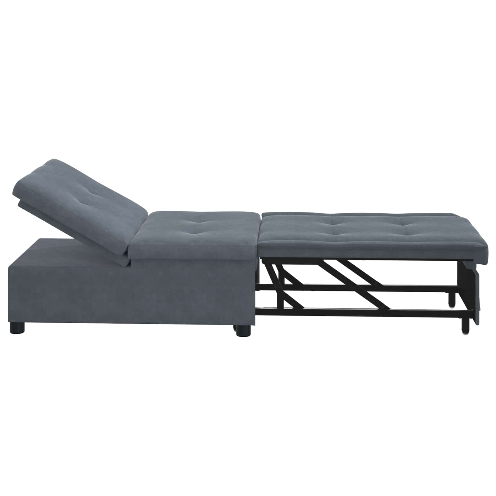 Canapé-Lit Gris foncé 194 x 67 x 82 cm Velours - XIOS