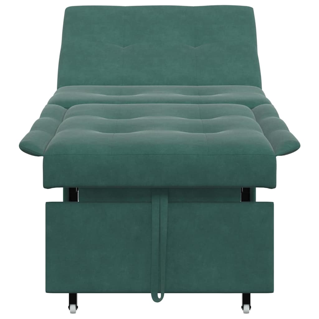 Canapé-lit Vert foncé 67 x 194 x 38 cm Velours - XIOS