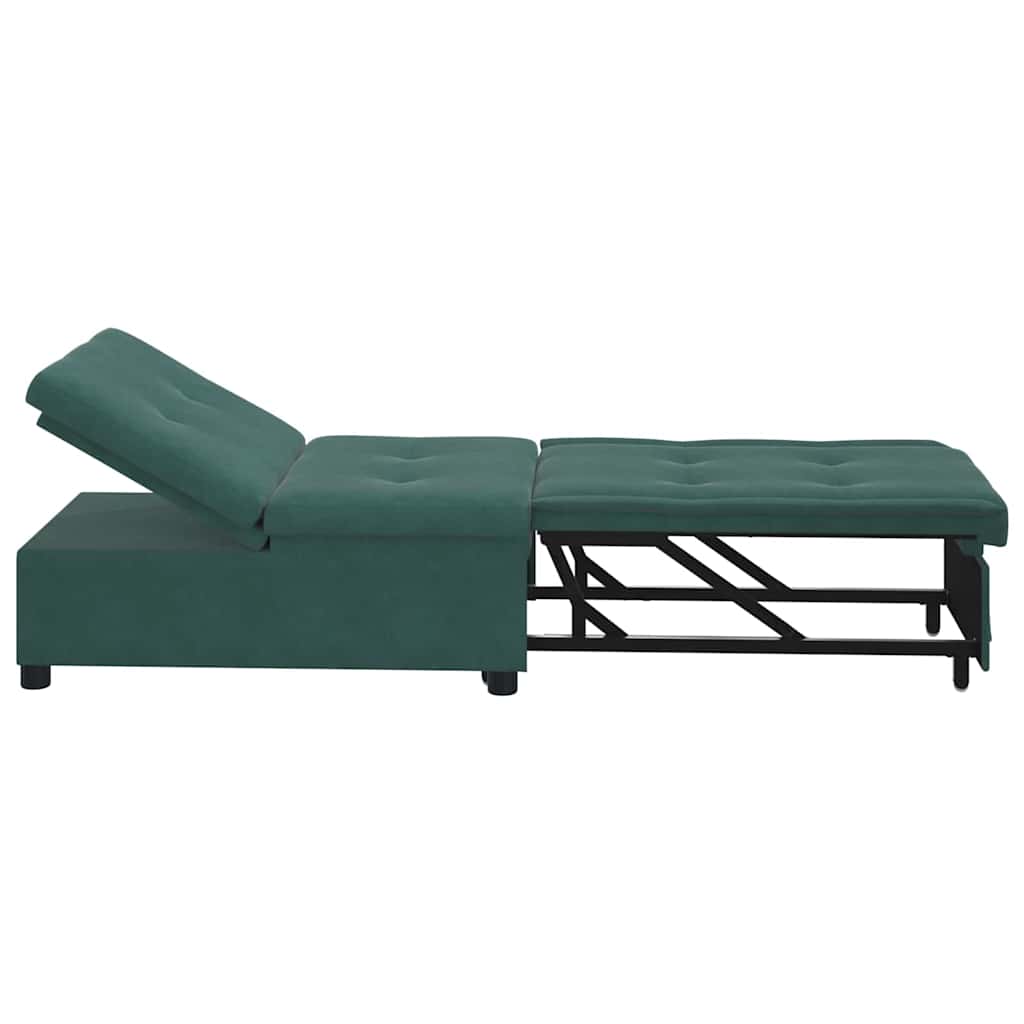 Canapé-Lit Vert foncé 194 x 67 x 82 cm Velours