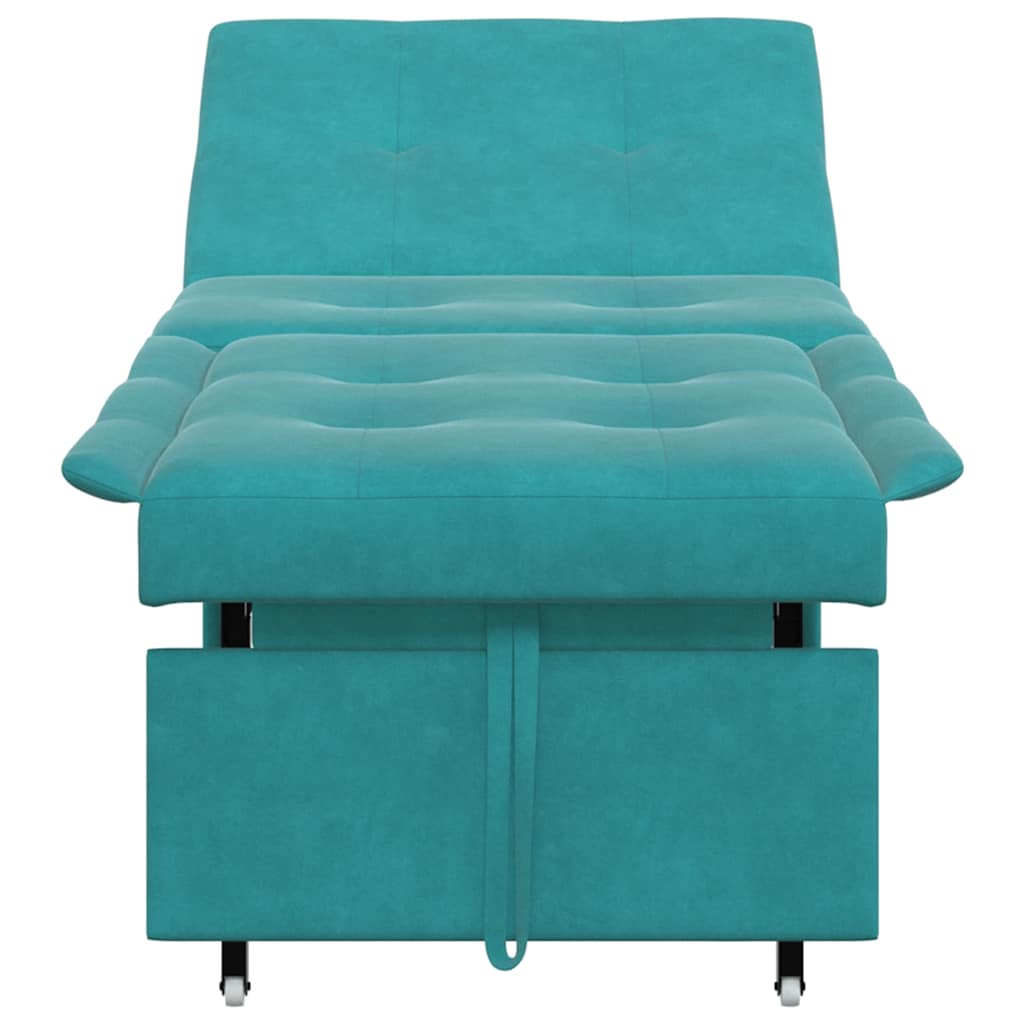 Canapé-lit Turquoise 67 x 194 x 38 cm Velours - XIOS