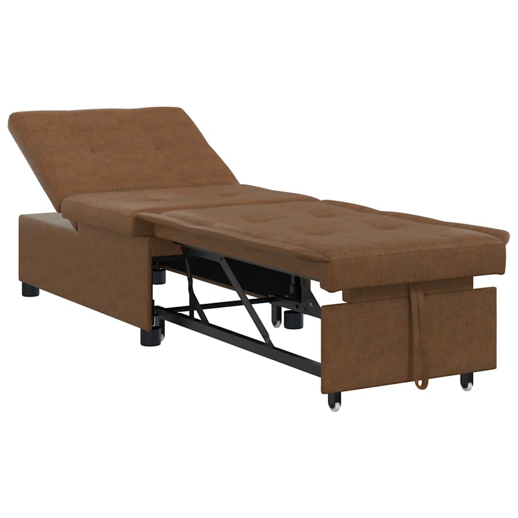 Canapé-Lit Marron 194 x 67 x 82 cm Tissu Huahua - XIOS
