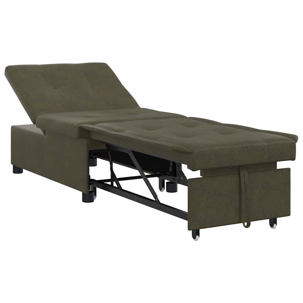 Canapé-Lit Vert armée 194 x 67 x 82 cm Tissu Huahua - XIOS