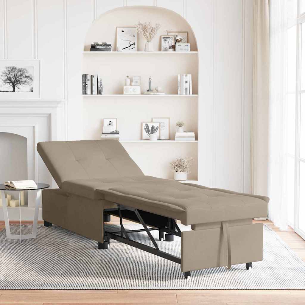 Canapé-lit escamotable Taupe 194 x 67 x 82 cm Microfibre - XIOS