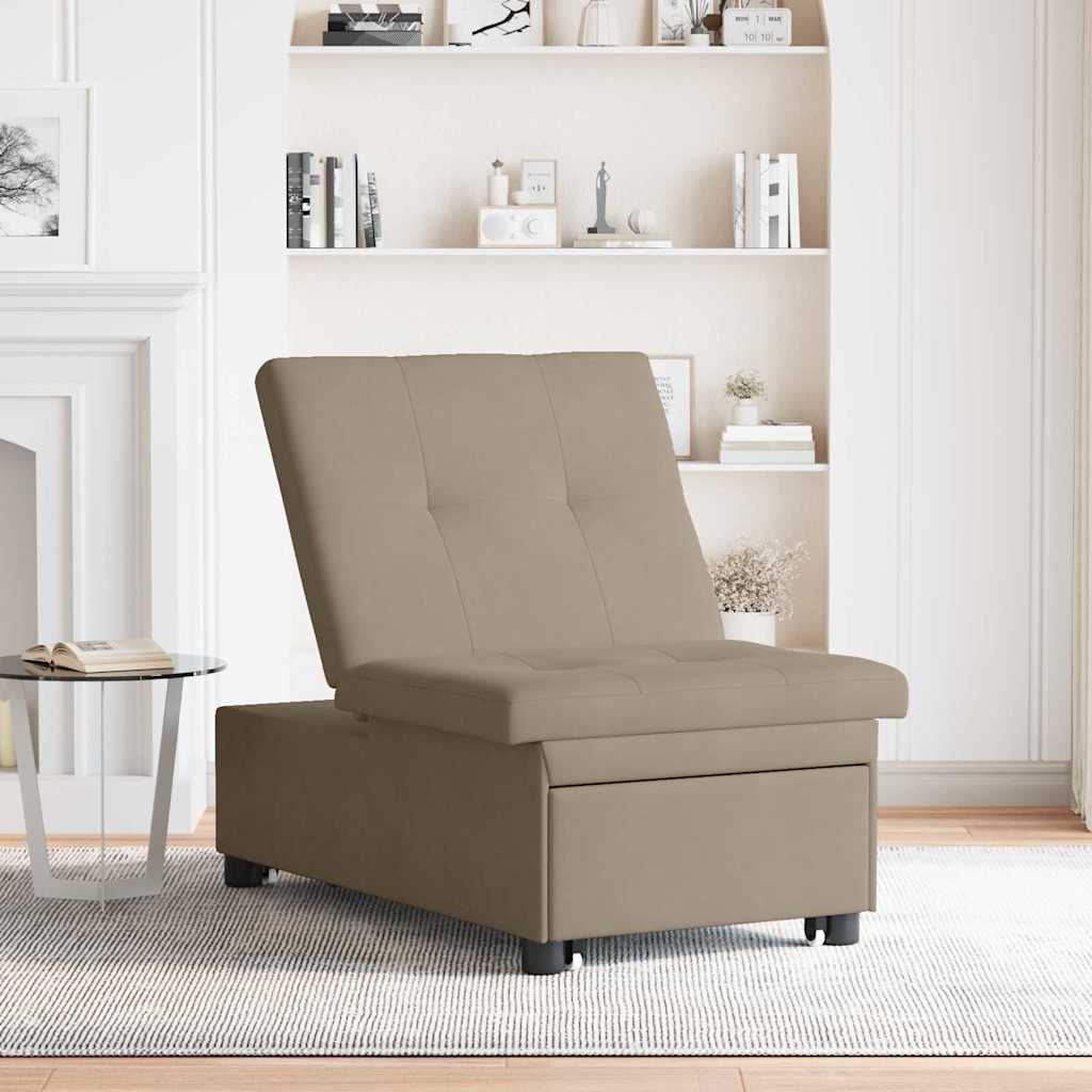 Canapé-lit escamotable Taupe 194 x 67 x 82 cm Microfibre - XIOS