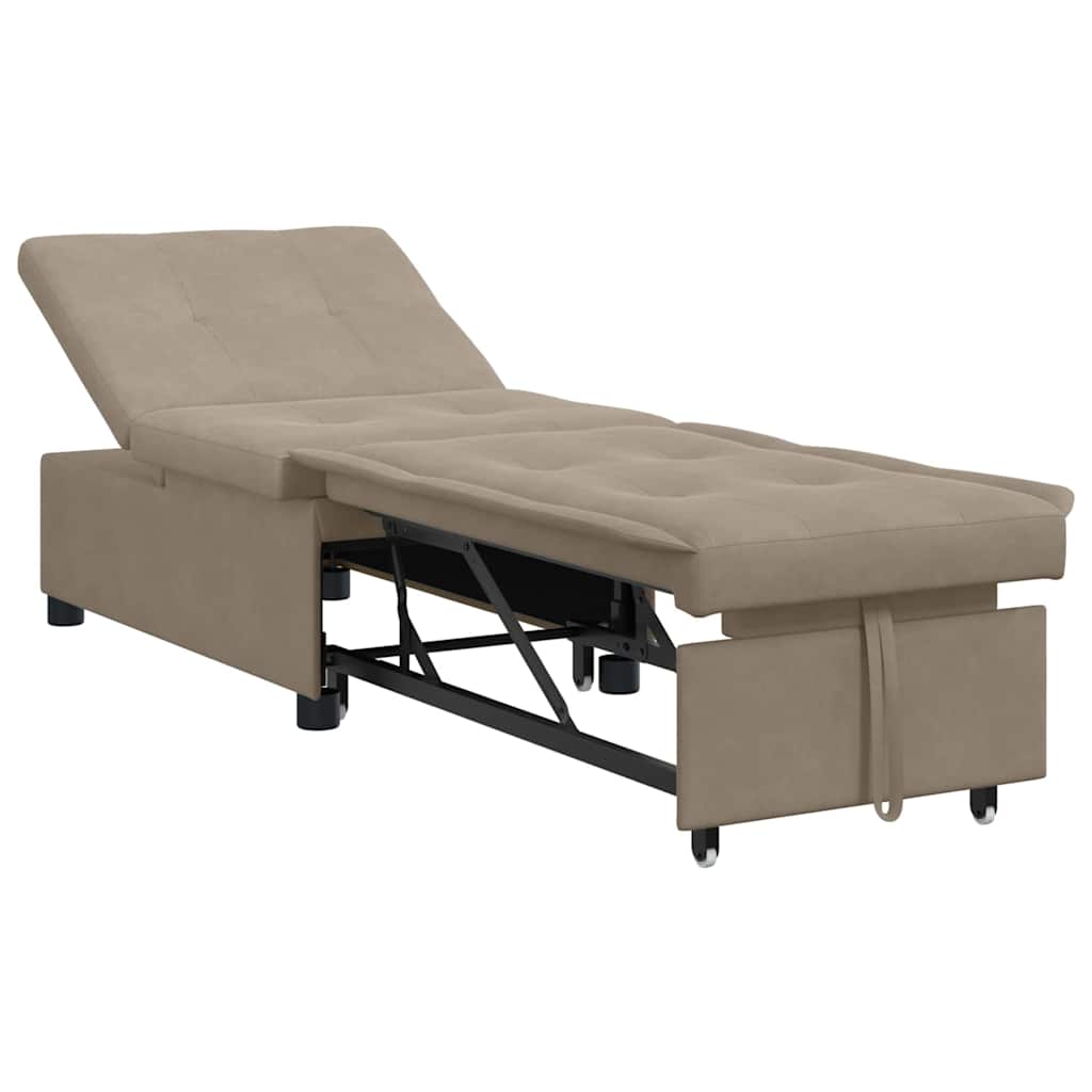 Canapé-lit escamotable Taupe 194 x 67 x 82 cm Microfibre - XIOS