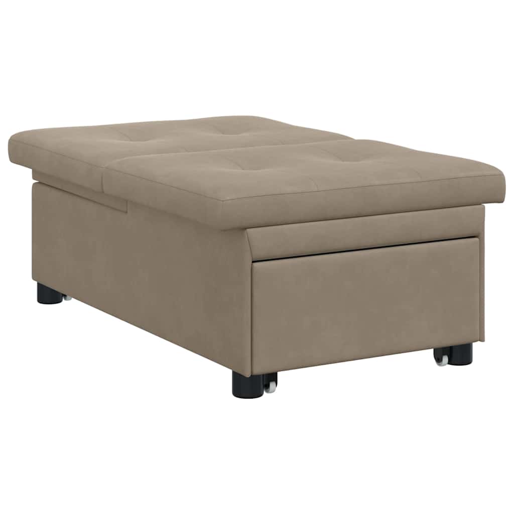 Canapé-lit escamotable Taupe 194 x 67 x 82 cm Microfibre - XIOS