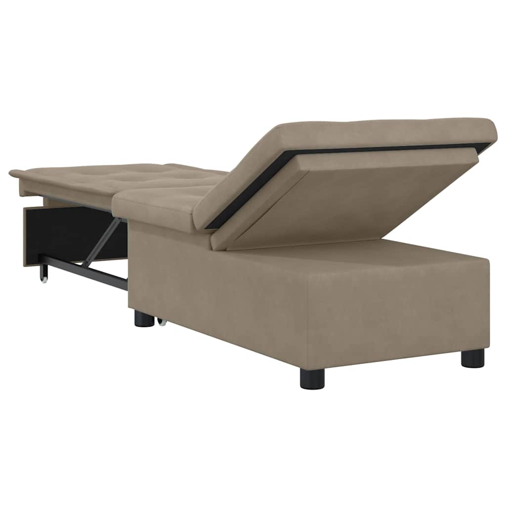 Canapé-lit escamotable Taupe 194 x 67 x 82 cm Microfibre - XIOS