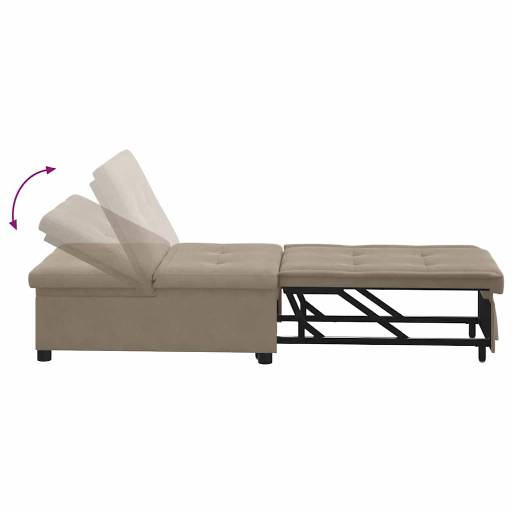 Canapé-lit escamotable Taupe 194 x 67 x 82 cm Microfibre - XIOS