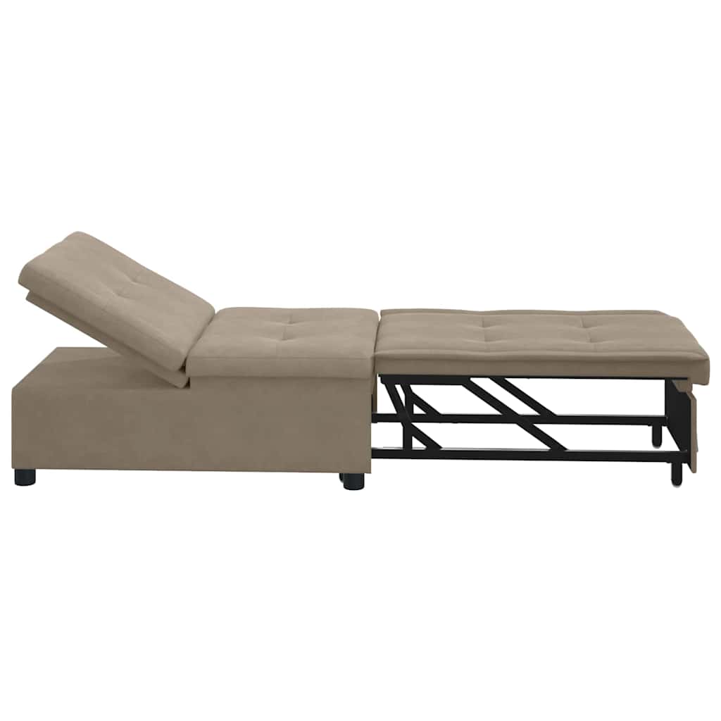 Canapé-lit escamotable Taupe 194 x 67 x 82 cm Microfibre - XIOS