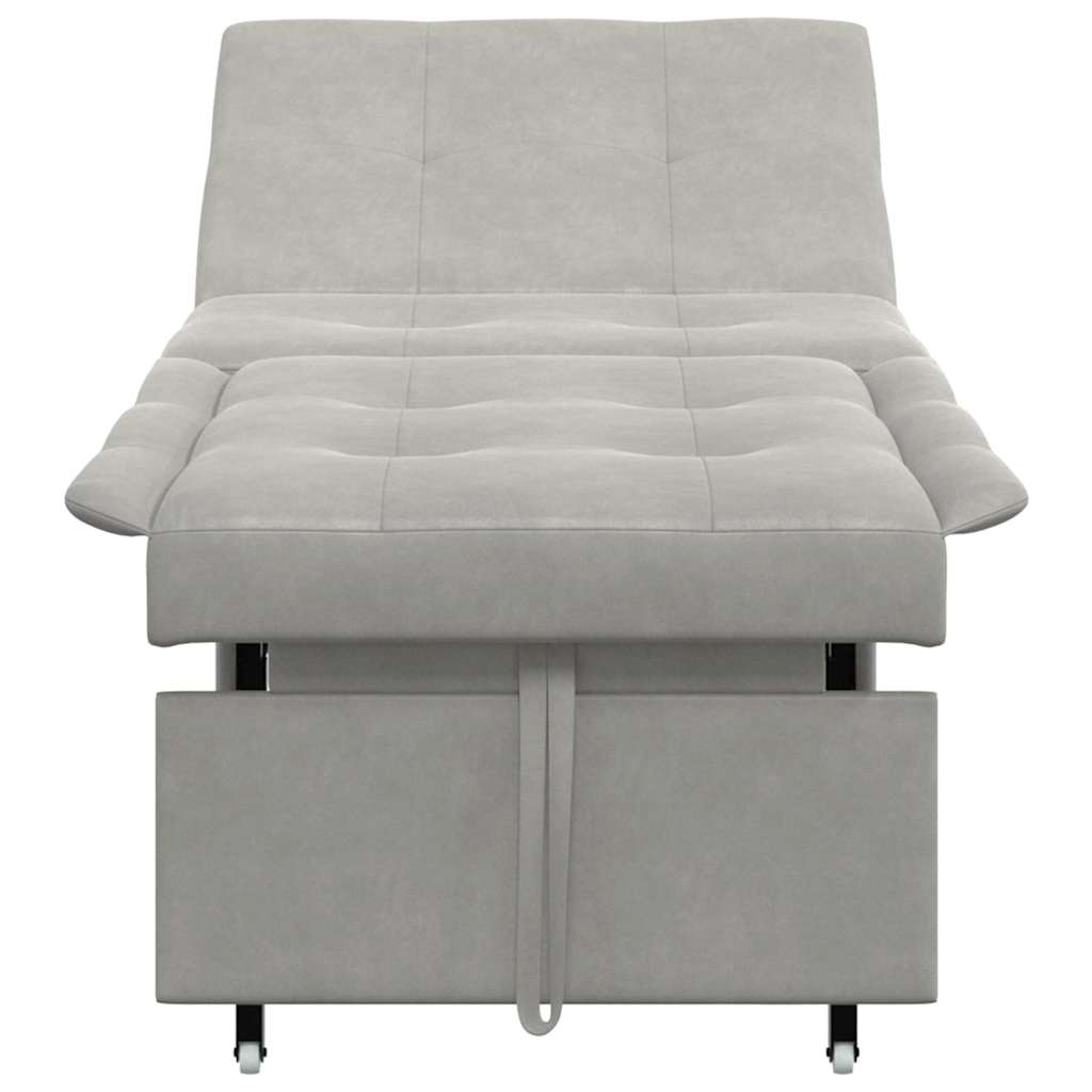 Canapé-Lit Gris clair 67 x 194 x 82 cm Tissu en microfibre - XIOS