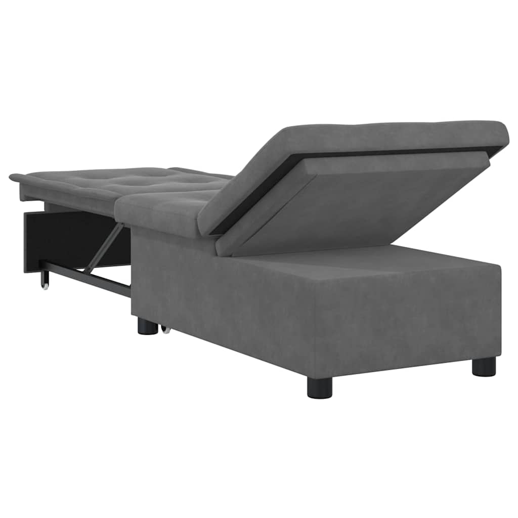 Canapé-lit escamotable Gris foncé 194 x 67 x 82 cm Microfibre - XIOS