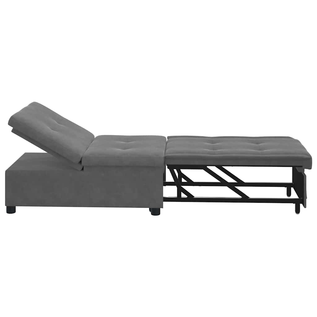 Canapé-lit escamotable Gris foncé 194 x 67 x 82 cm Microfibre - XIOS