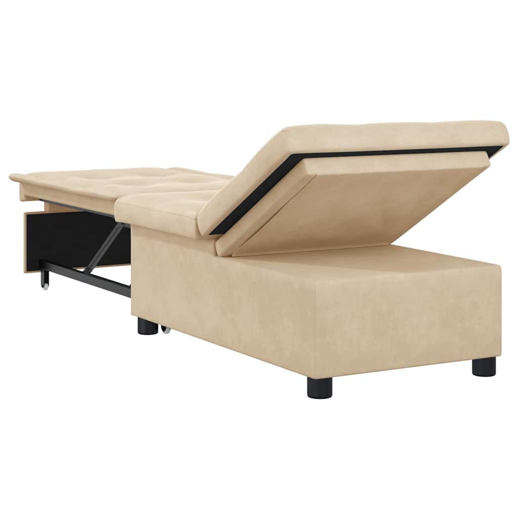 Canapé-lit escamotable Crème 194 x 67 x 82 cm Microfibre - XIOS