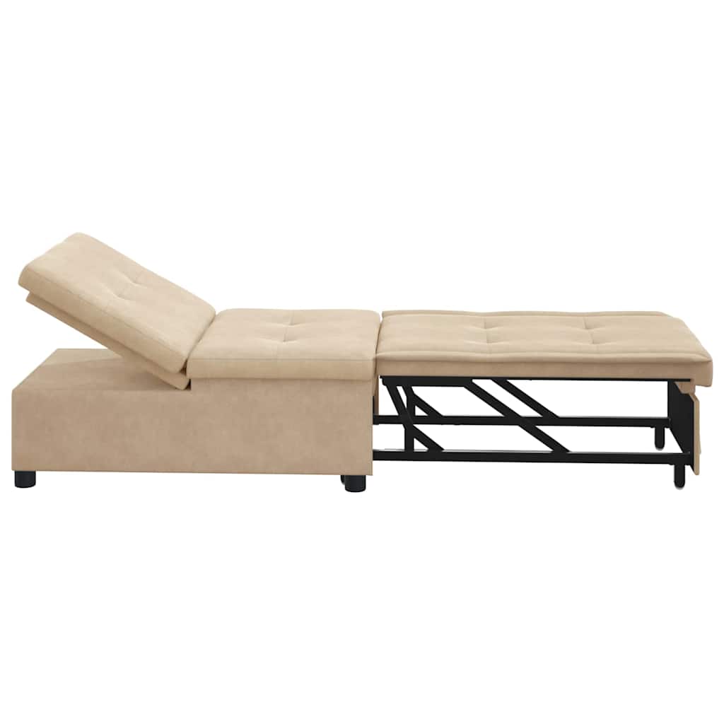 Canapé-lit escamotable Crème 194 x 67 x 82 cm Microfibre - XIOS