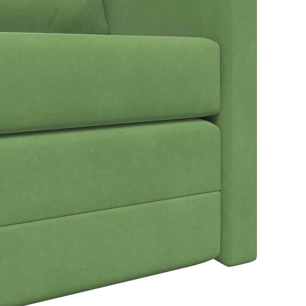 Canapé-lit avec coussin Vert clair 122 x 70 x 60 cm Velours - XIOS