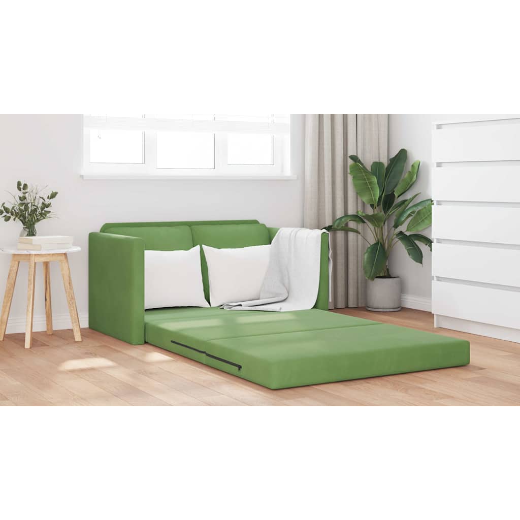 Canapé-lit avec coussin Vert clair 122 x 70 x 60 cm Velours - XIOS