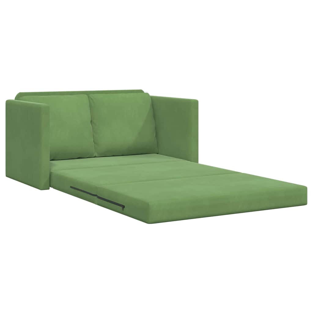 Canapé-lit avec coussin Vert clair 122 x 70 x 60 cm Velours - XIOS