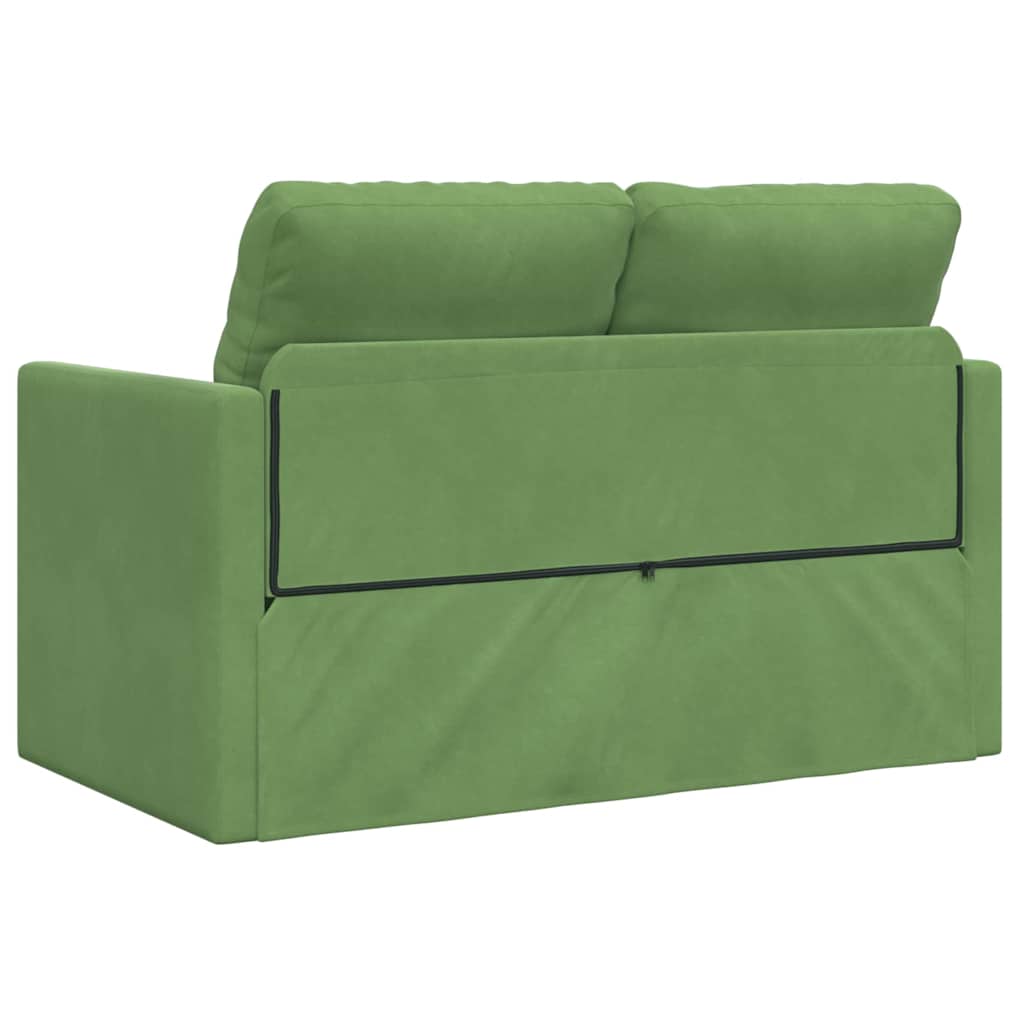 Canapé-lit avec coussin Vert clair 122 x 70 x 60 cm Velours - XIOS