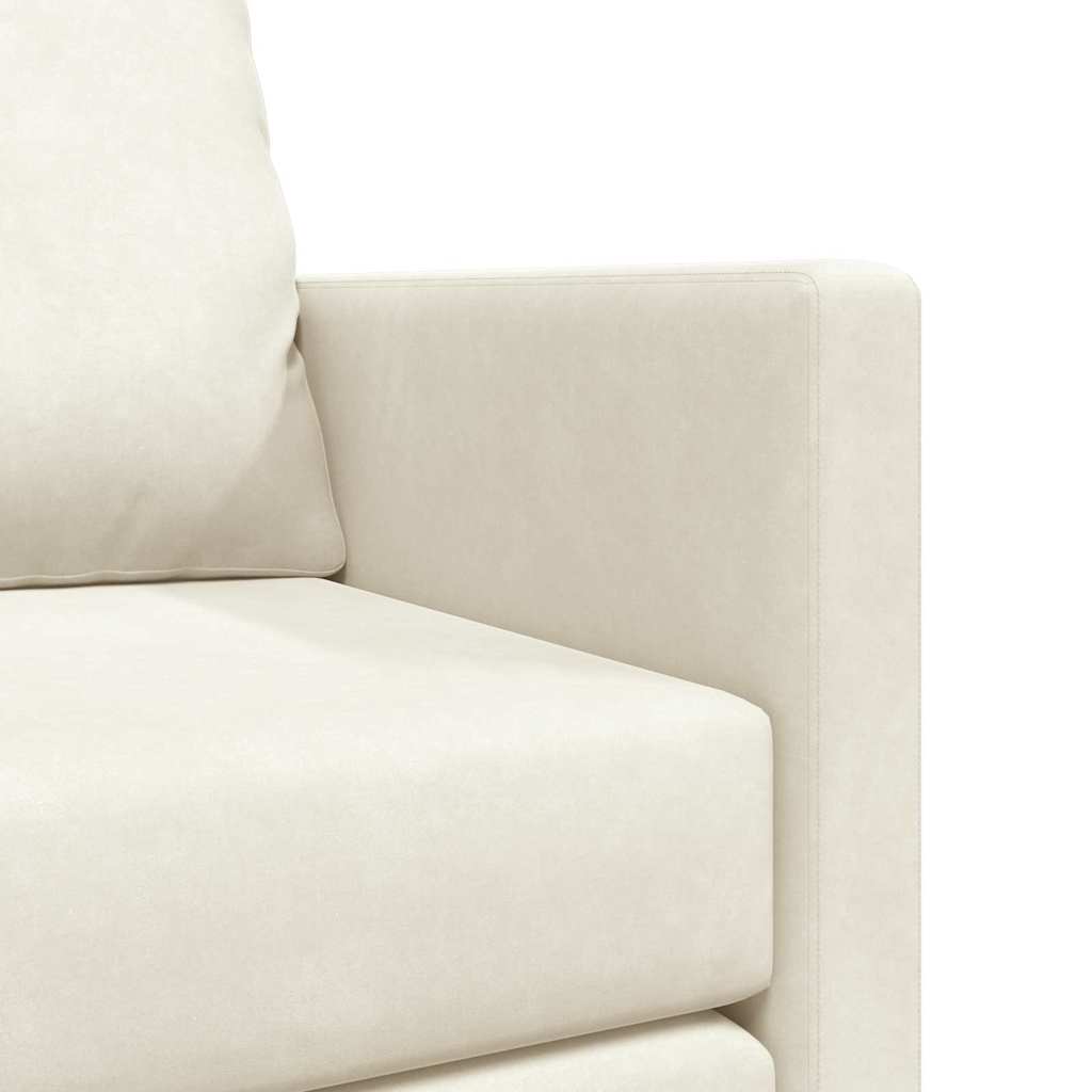 Canapé-Lit Crème 204 x 122 x 60 cm Velours - XIOS