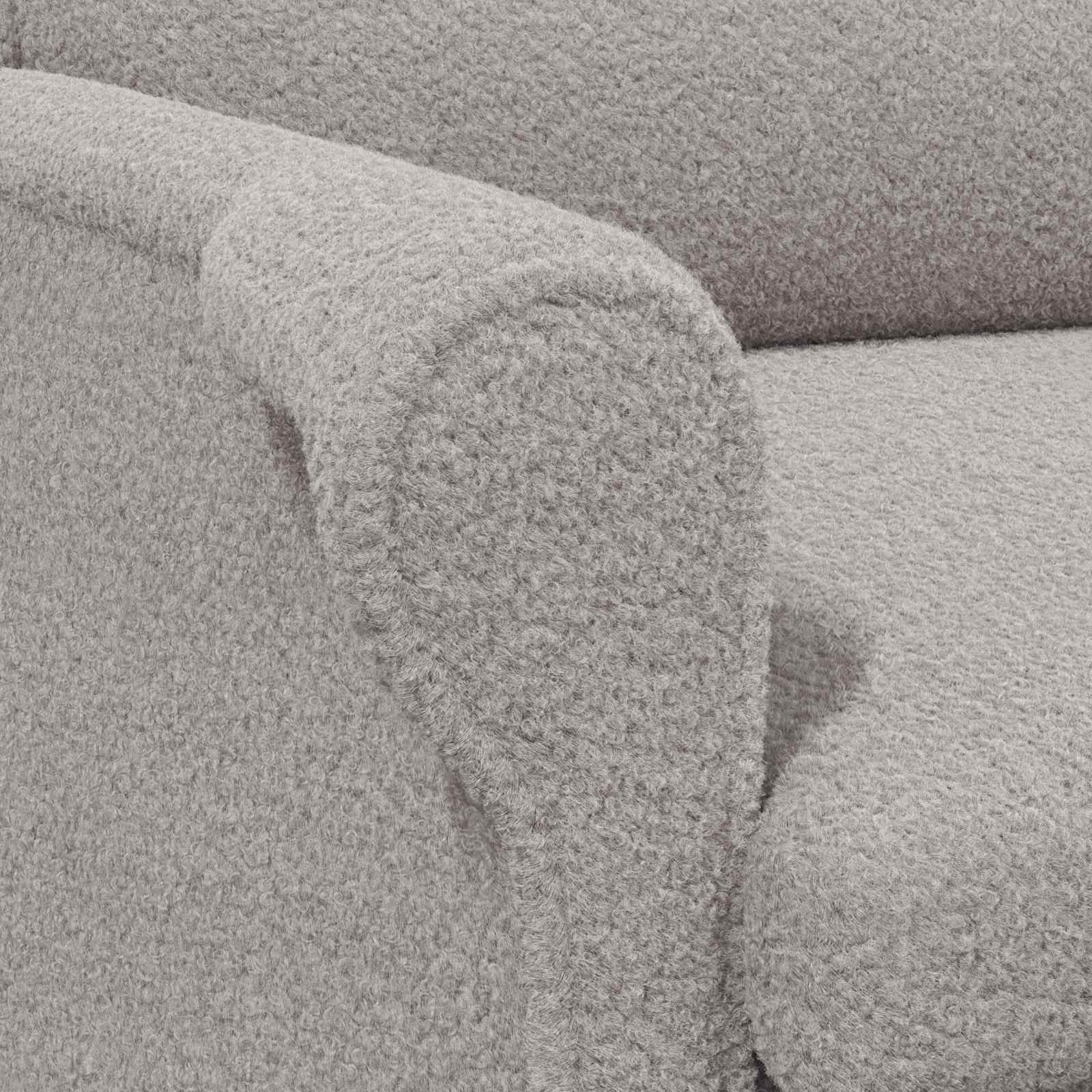 fauteuil Gris clair Tissu en Sherpa doux - XIOS