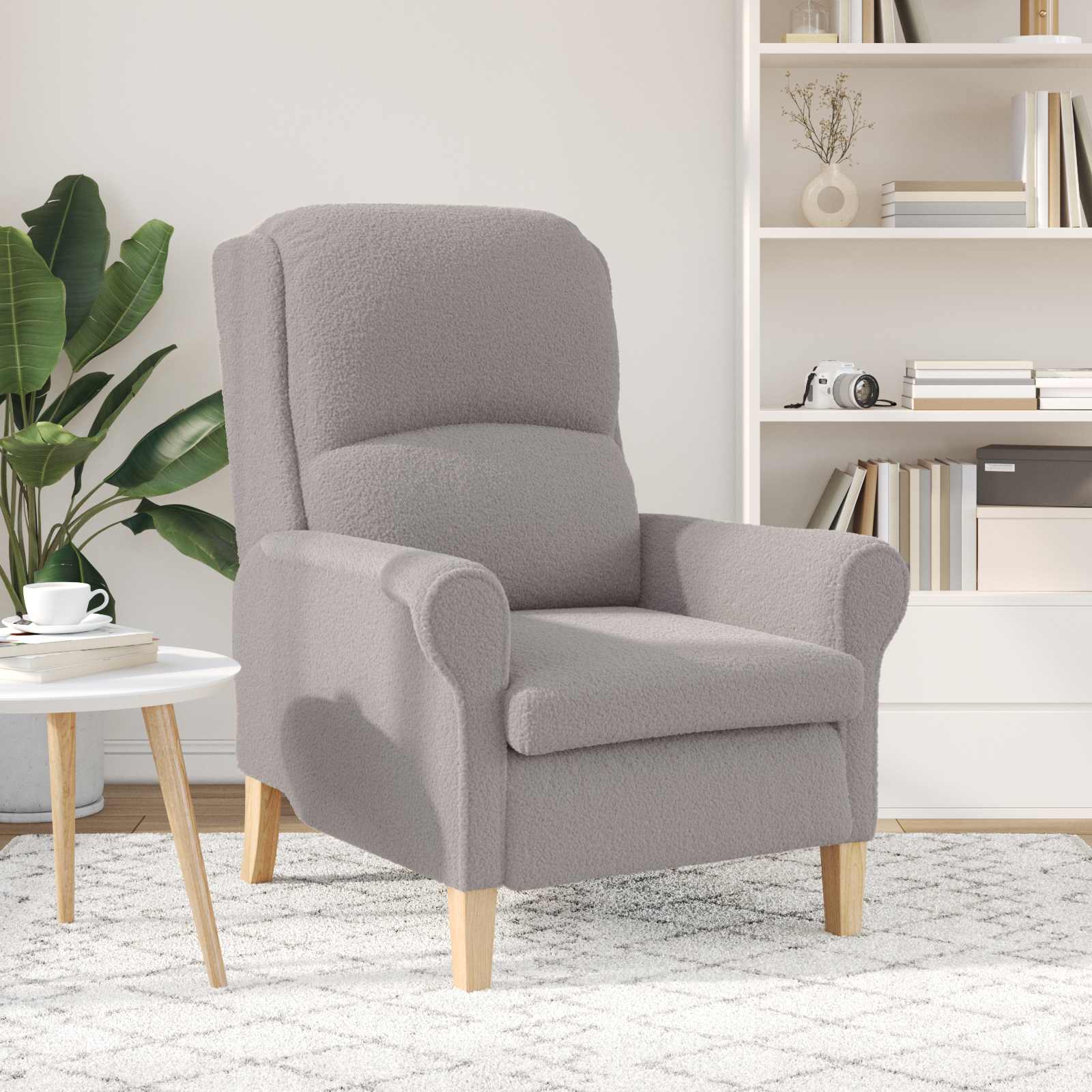 fauteuil Gris clair Tissu en Sherpa doux - XIOS