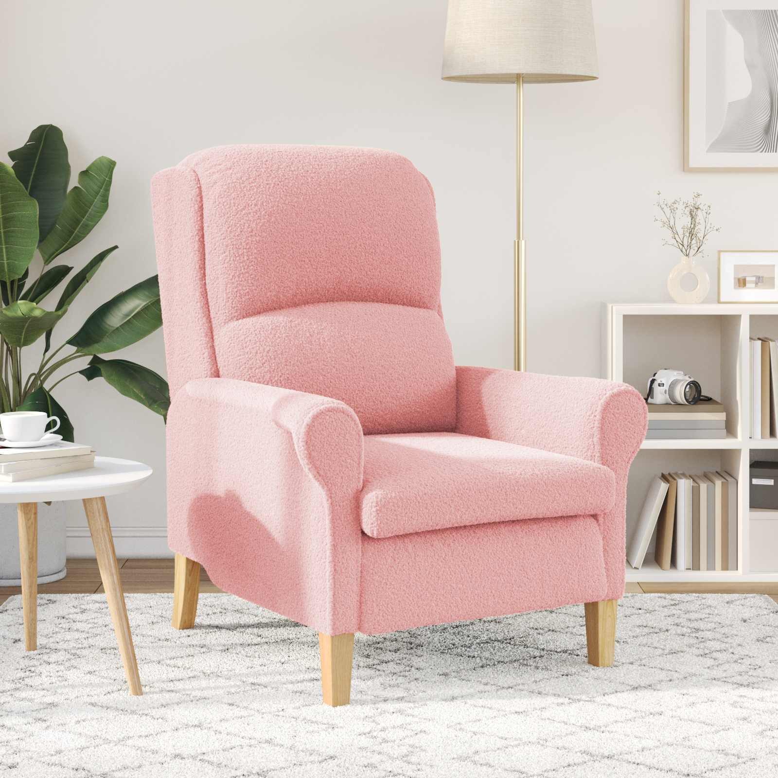 fauteuil Rose Tissu en Sherpa doux - XIOS