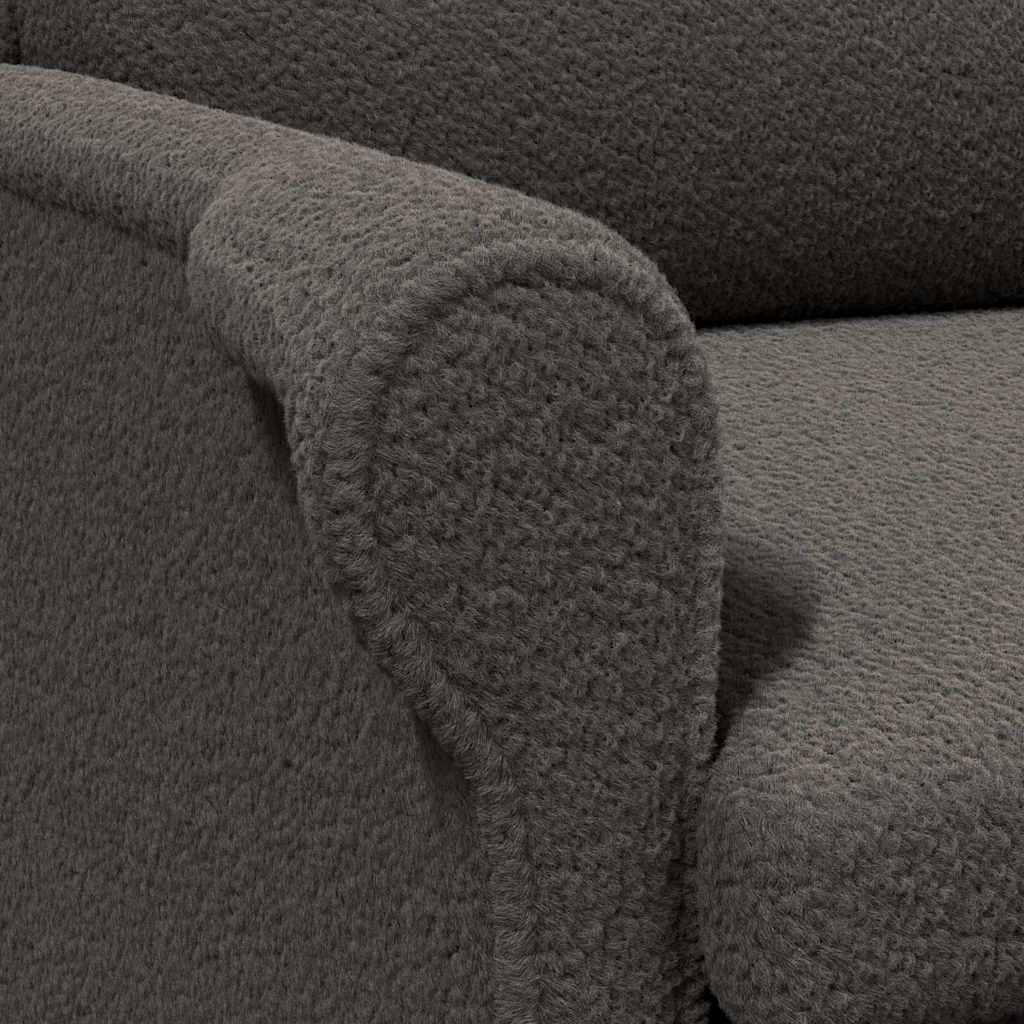 fauteuil Gris foncé Tissu en Sherpa doux - XIOS