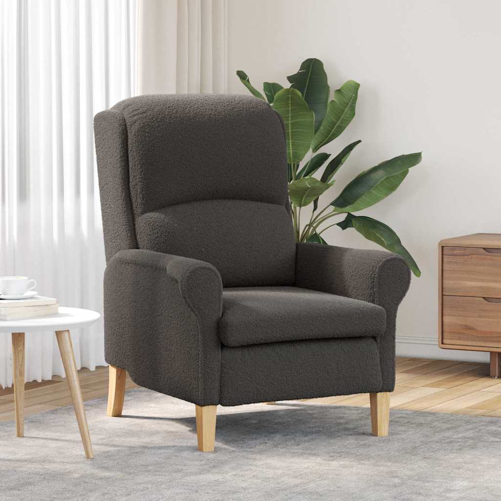 fauteuil Gris foncé Tissu en Sherpa doux - XIOS