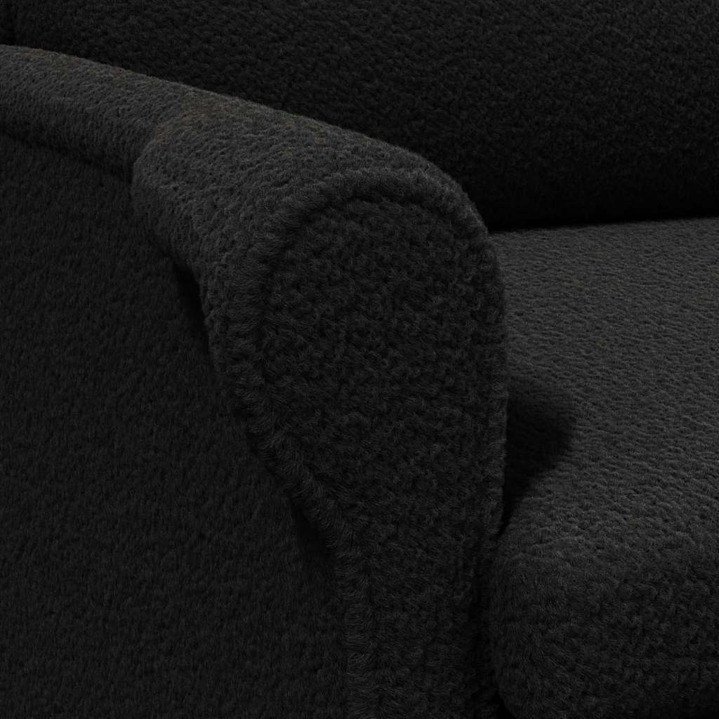 fauteuil Noir Tissu en Sherpa doux - XIOS