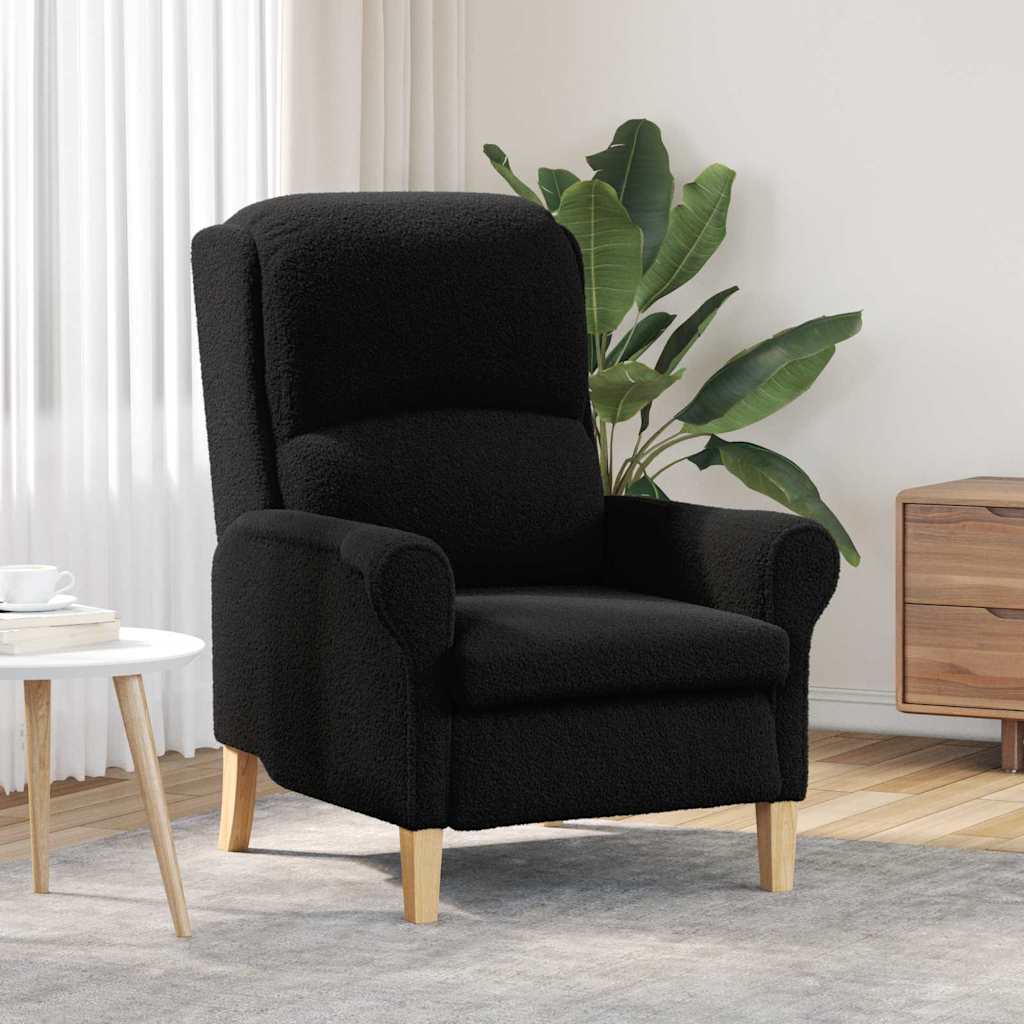 fauteuil Noir Tissu en Sherpa doux - XIOS