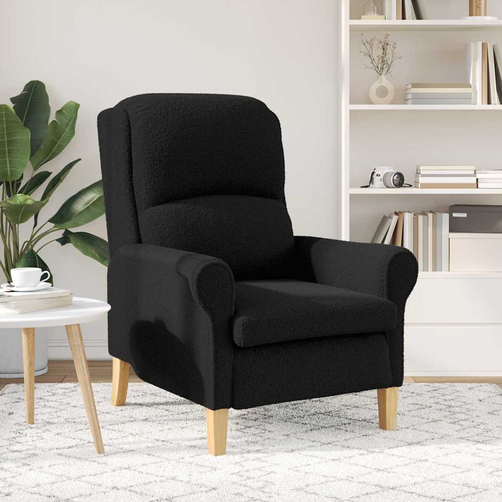 fauteuil Noir Tissu en Sherpa doux - XIOS