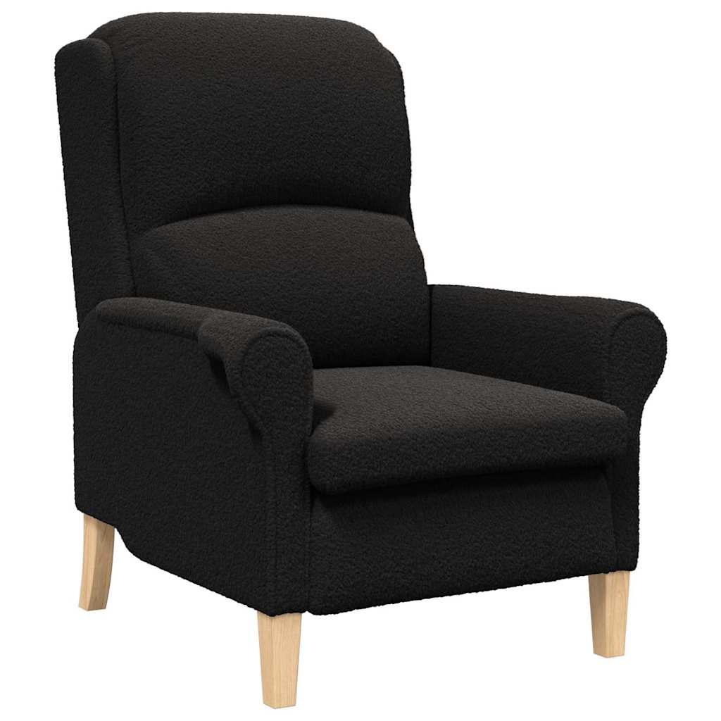fauteuil Noir Tissu en Sherpa doux - XIOS
