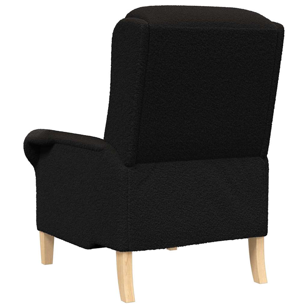 fauteuil Noir Tissu en Sherpa doux - XIOS