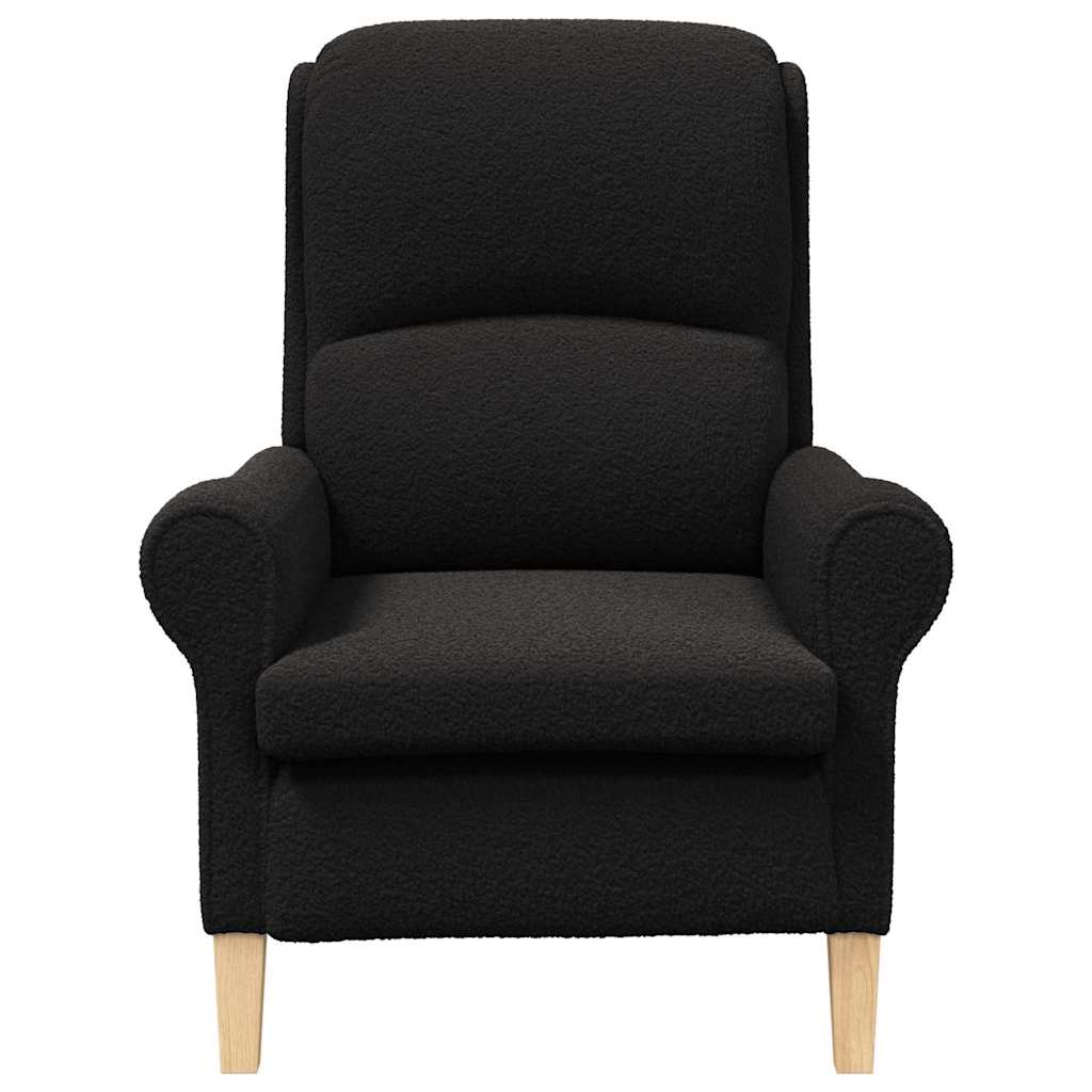 fauteuil Noir Tissu en Sherpa doux - XIOS