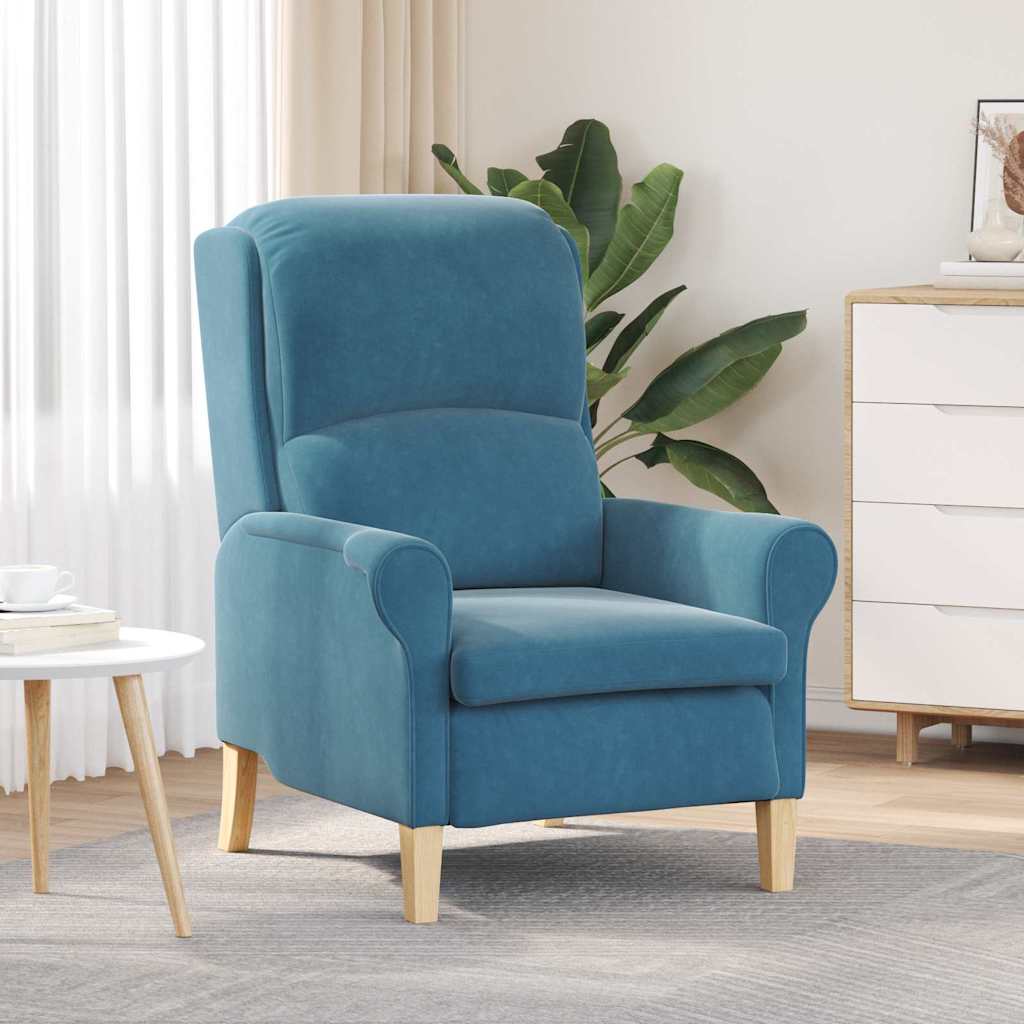 fauteuil Bleu 76 x 94 x 102 cm Velours - XIOS