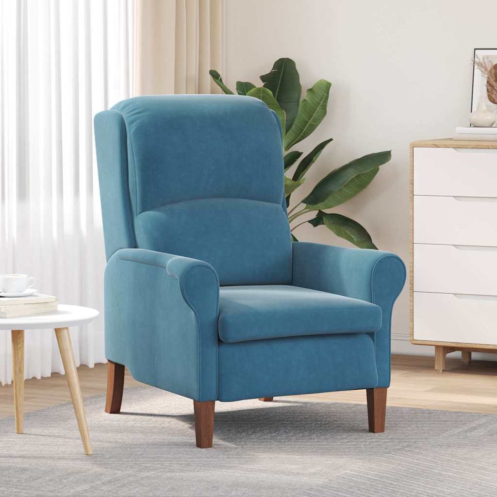 fauteuil Bleu Velours - XIOS