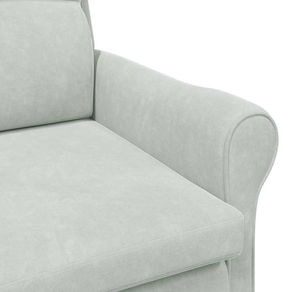 fauteuil Gris clair Velours - XIOS