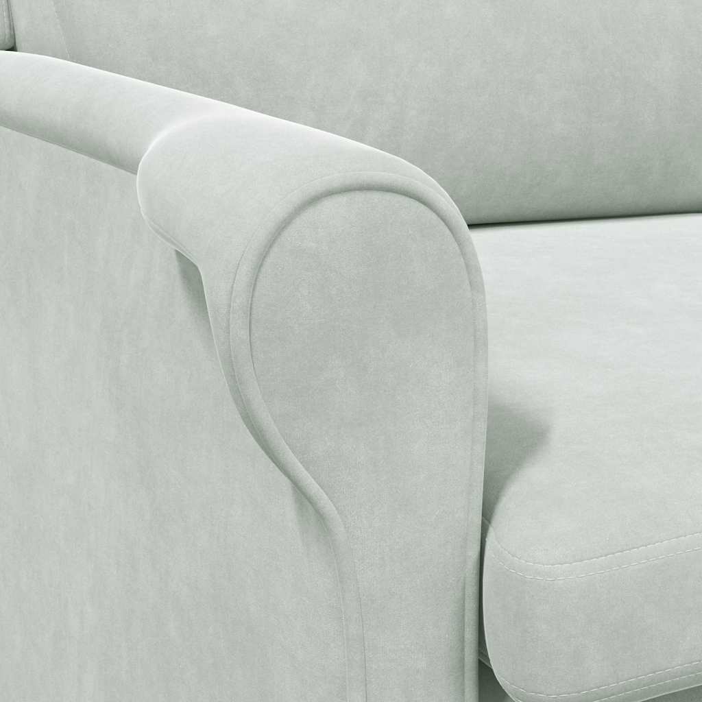 fauteuil Gris clair Velours - XIOS