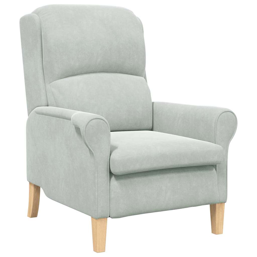 fauteuil Gris clair 76 x 94 x 102 cm Velours - XIOS