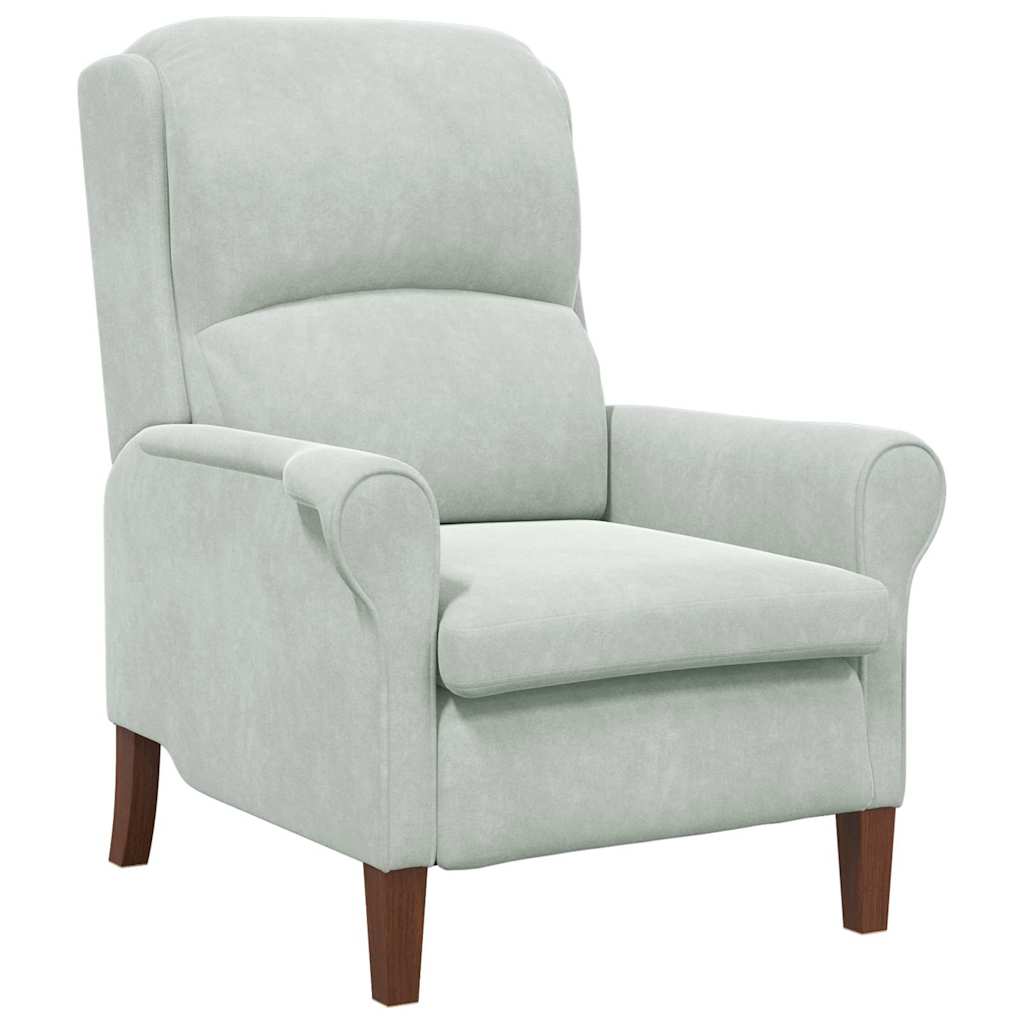 fauteuil Gris clair Velours - XIOS