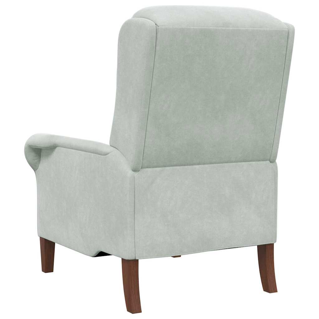 fauteuil Gris clair Velours - XIOS