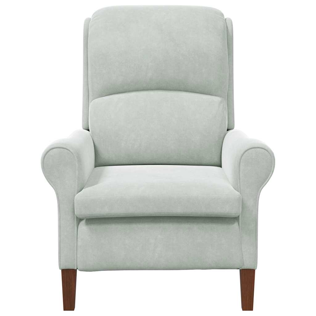 fauteuil Gris clair Velours - XIOS