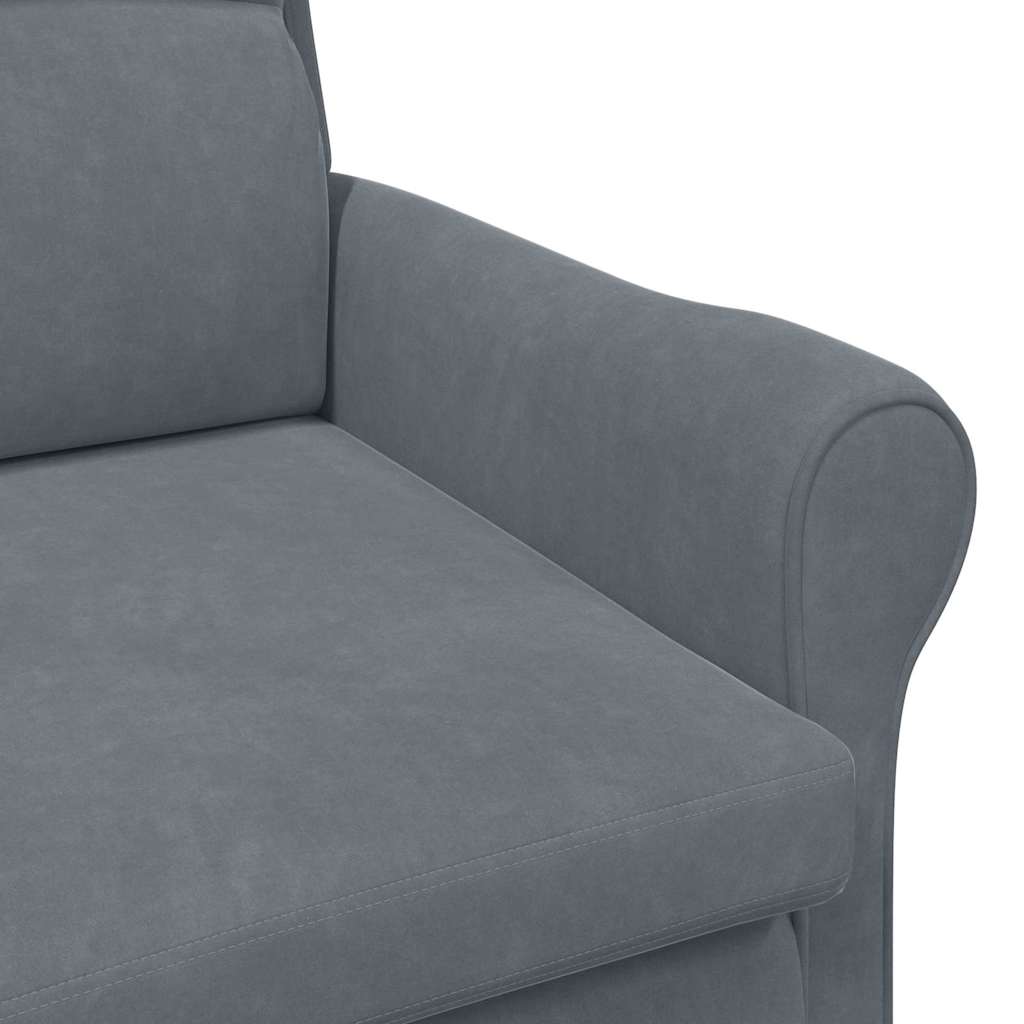 fauteuil Gris foncé 76 x 94 x 102 cm Velours - XIOS