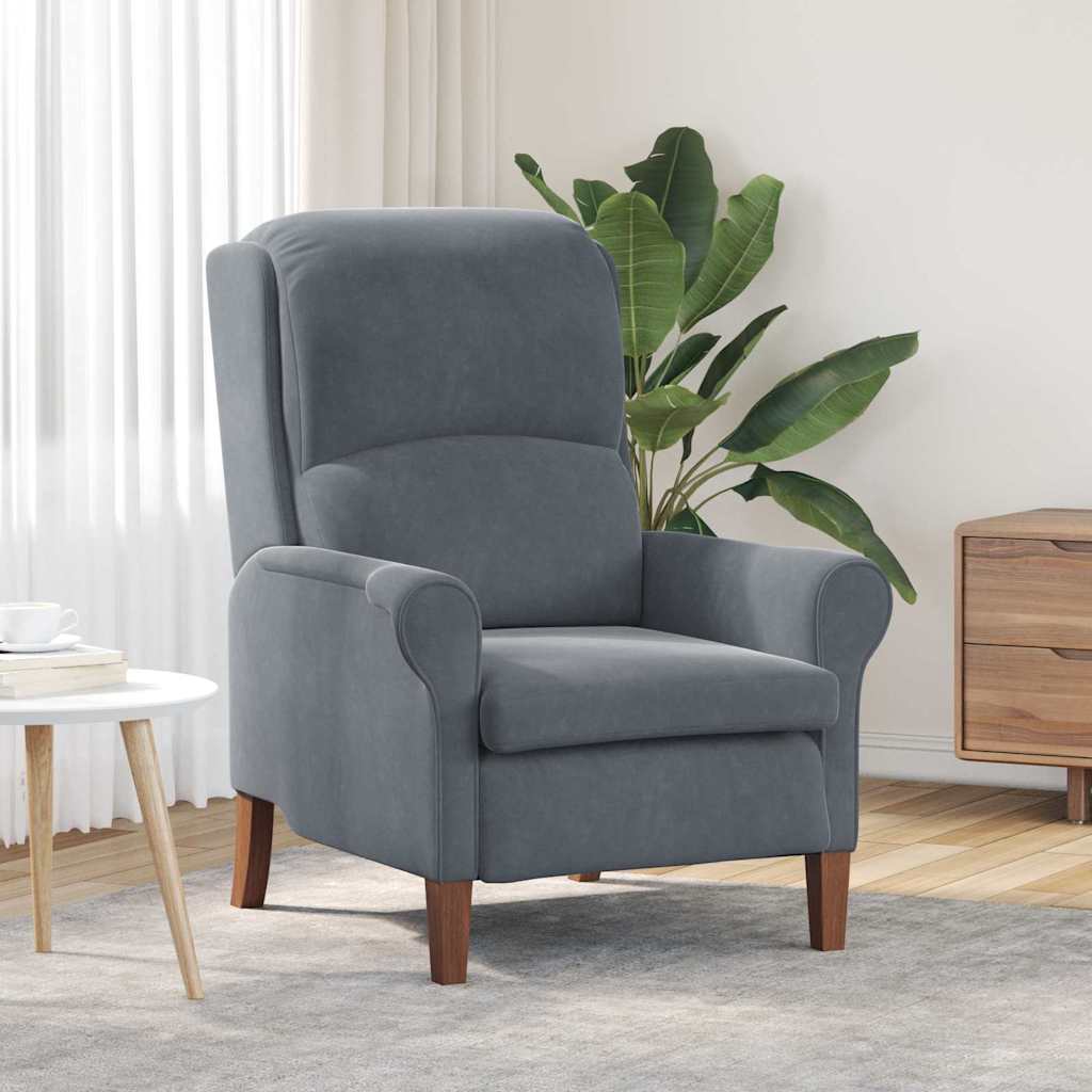 fauteuil Gris foncé Velours - XIOS
