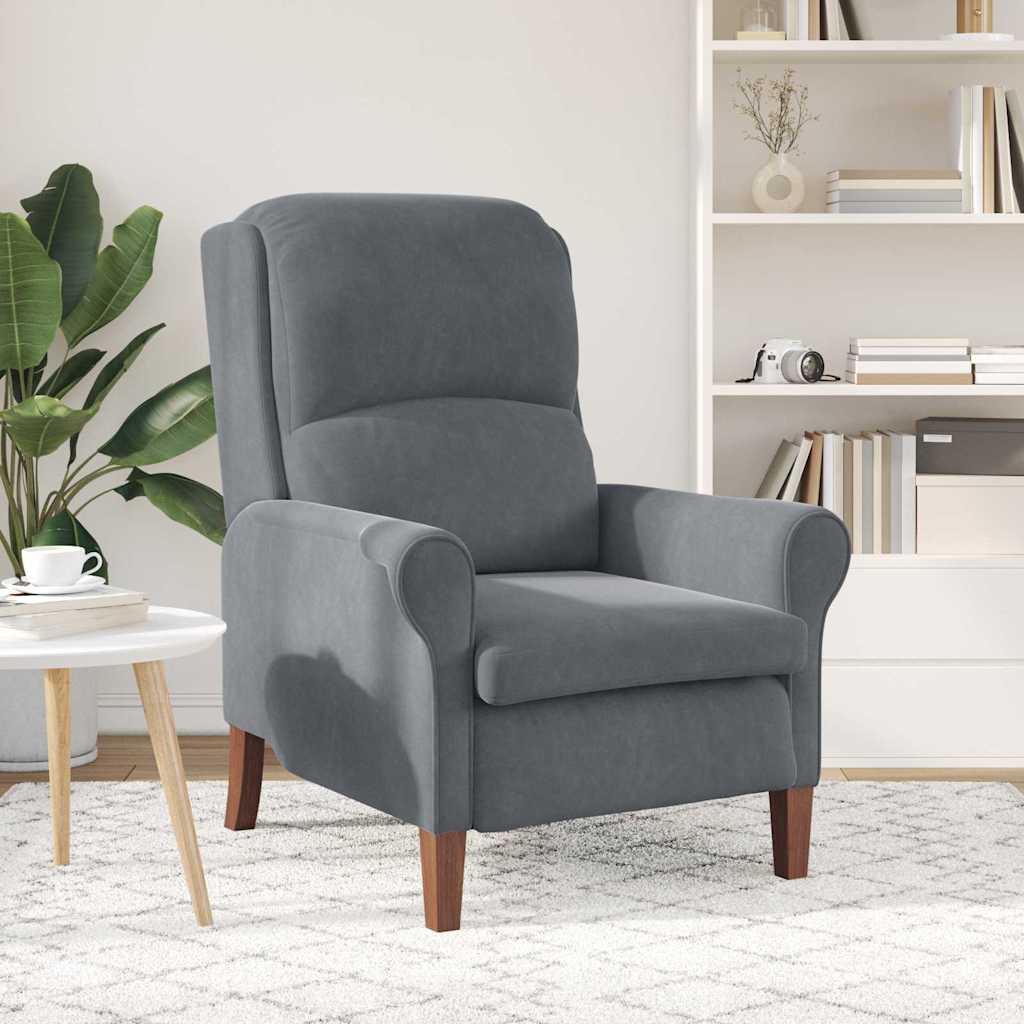 fauteuil Gris foncé Velours - XIOS
