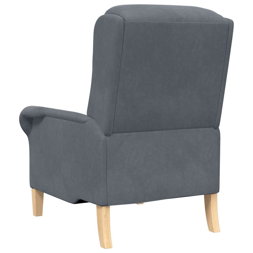 fauteuil Gris foncé 76 x 94 x 102 cm Velours - XIOS