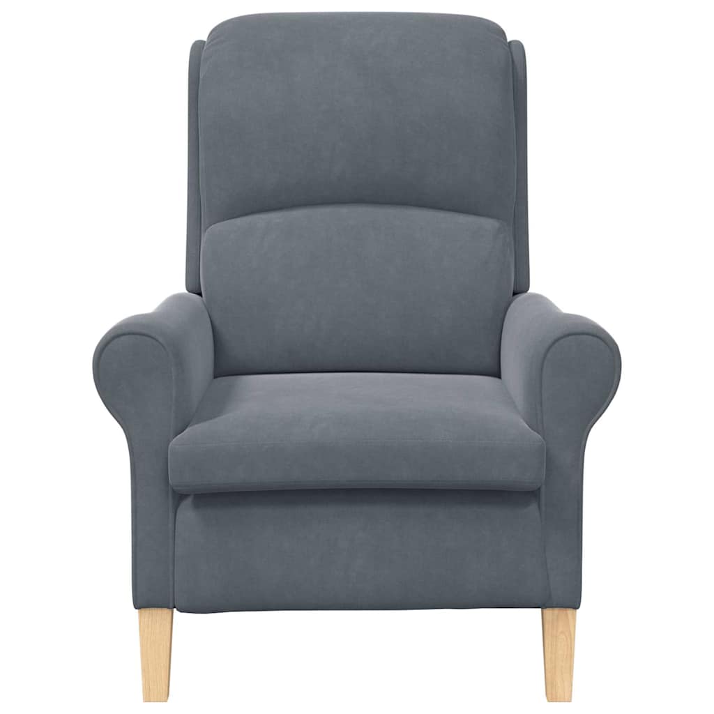 fauteuil Gris foncé 76 x 94 x 102 cm Velours - XIOS
